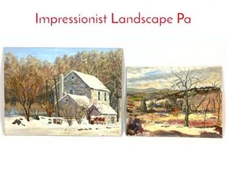 Lot 378 2 Basil Martin 1903 1988 Impressionist Landscape Pa