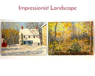 Lot 380 2pc Basil Martin 1903 1988 Impressionist Landscape