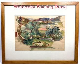 Lot 383 Bernard Karfiol 1886 1952 Watercolor Painting Drawi