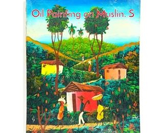 Lot 387 Pierre Henri Phillipe Haitian Oil Painting on Muslin. S