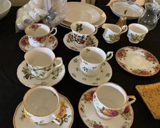 Tea cup collection. Including Old Country Roses