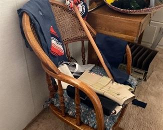 Oak desk and desk chair
