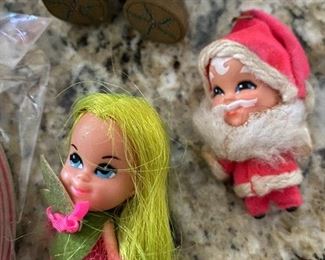 Vintage Santa kiddle and Flower kiddle