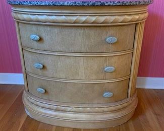 Accent Table with drawers and granite top https://ctbids.com/#!/description/share/276470