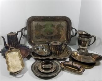 Collection of Vintage Silver Plate Items https://ctbids.com/#!/description/share/276491