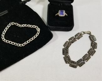 925 Sterling Bracelets & Ring https://ctbids.com/#!/description/share/276445