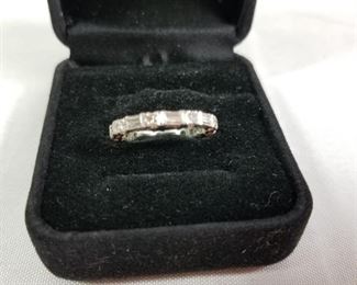 Platinum Gold & Diamond Wedding Band Ring https://ctbids.com/#!/description/share/276439