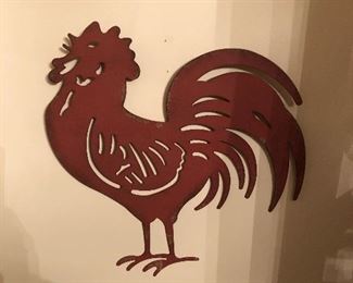Red steel chickens