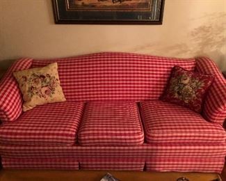 North Carolina gingham sofa