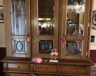 Solid oak China Cabinet