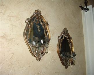Pair mirrors with crystals