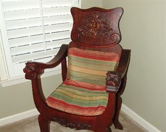 Carved mahogany chair