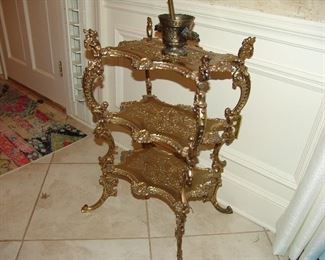 Brass ornate table