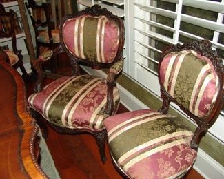 Upholstered French chairs