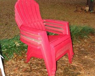 Plastic lawn chairs