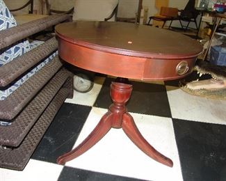 Mahogany drum table