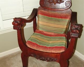 Carved mahogany chair