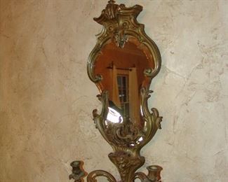 Antique candlestick mirror