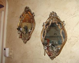 Pair mirrors with crystals