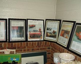 Corvette framed advertising

Many Playboy magazines in attic. 