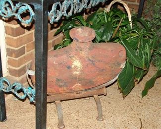 Terracotta vase on stand