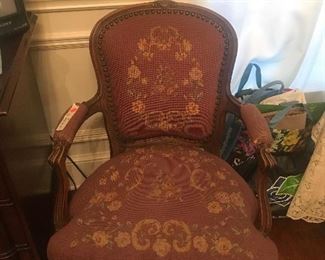 French needle point chair