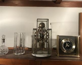 Skeleton clock, crystal 
