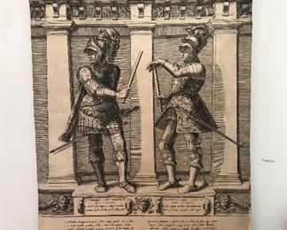 18th century Spanish triptych   Copper plate engraving 