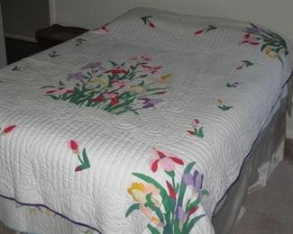 ANOTHER VIEW OF THE HANDMADE QUILT