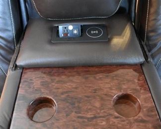 Cup holder & charging ports
