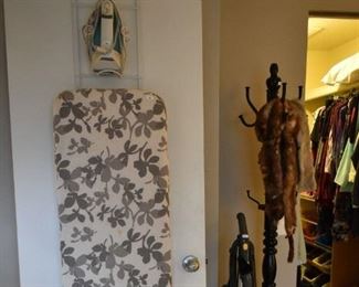 Ironing board, iron, vacuum
