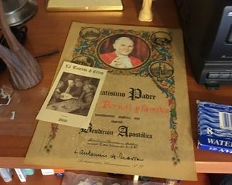 Certificates from Pope John Paul II