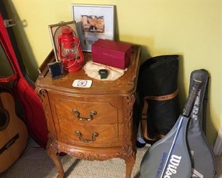 Nice small bedside or side table
Sports equipment