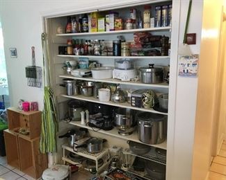 Kitchen pantry full to brim