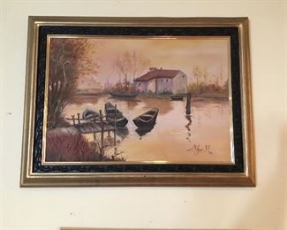 Water scene 
Oil painting
