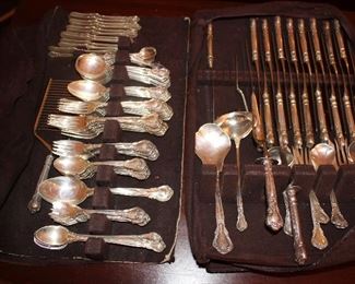 over 110 pieces of Gorham Chantilly sterling, removed from presses every night.