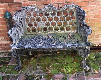 small vintage outdoor settee