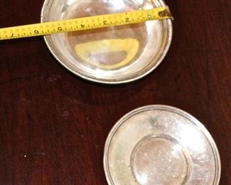 Sterling bowl and small plate