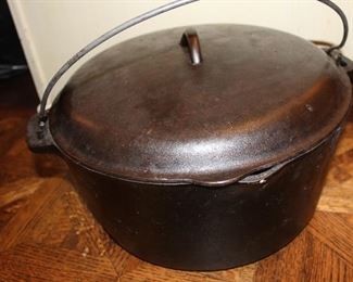 Large cast iron Dutch oven