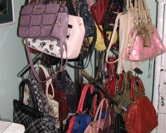 purses, many brand names including coach
