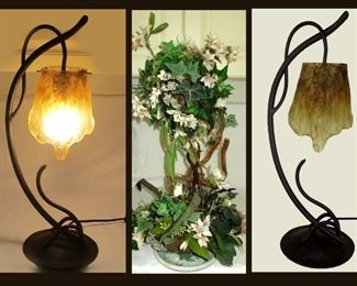 Attractive Lamp-Showing it Lit and Unlit 