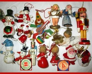Vintage Christmas Ornaments, Some German Pcs 