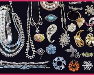 Small Sample of the HUGE Amount of Costume and Sterling Jewelry Available