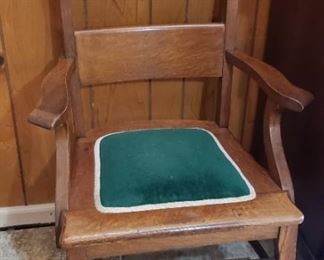 antique wood armchair