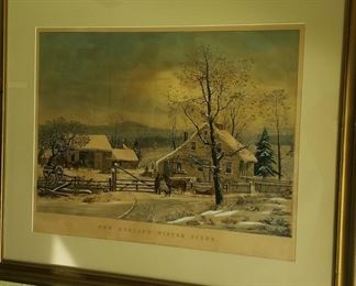 currier & ives "new england winter scene"