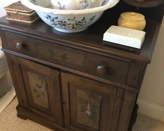 Adorable cabinet/wash stand.