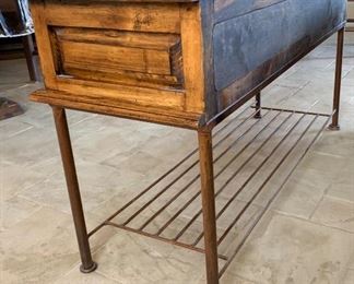 Rustic Wood & Iron Accent Table #3	27x49x16in	HxWxD
