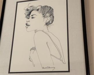Michele Manning Sketch Framed	 		 
