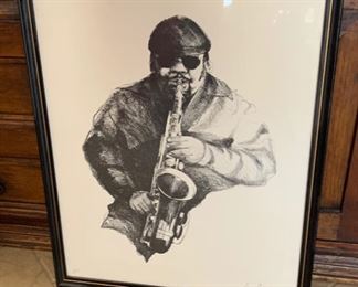 *signed* Saxophone Player Artist Proof	 		 
