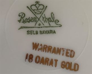 105pc Rosenthal Selb-Bavaria 18k Gold Encrusted China Set	 		 
